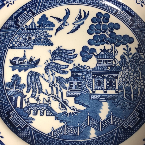 Vintage Blue Willow Plates 8” by Churchill | England - Picture 3 of 6